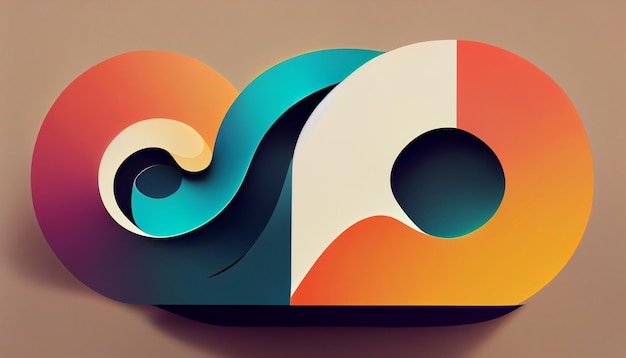 Logo Design Concept Art Illustration Background Image