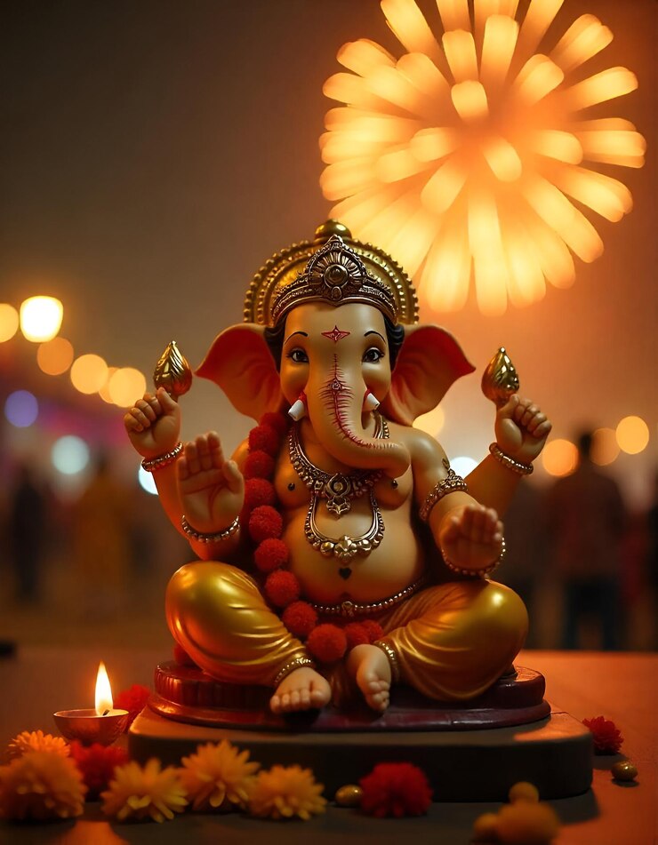 Lord Ganesha in Celebration of Diwali