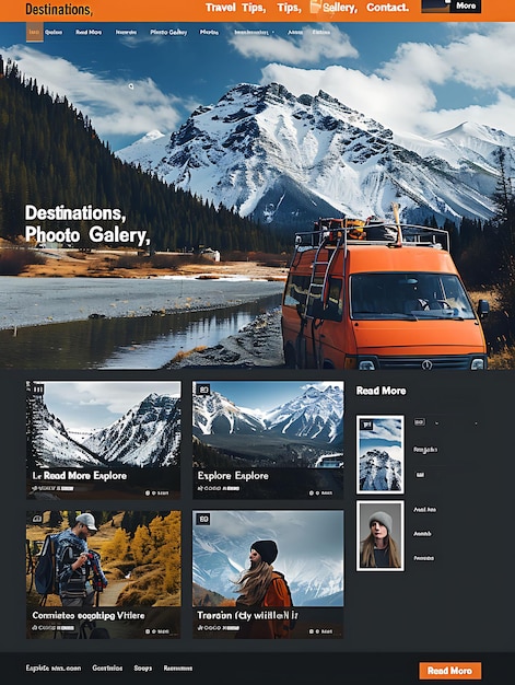 Magazine Style Layout With Scrollable Sections Engaging Webs Autumn Theme Layout Idea Designs