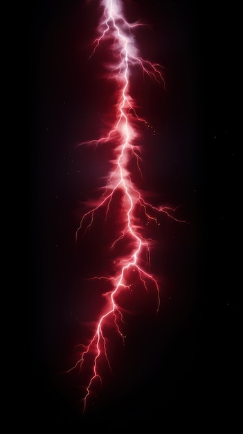 maroon lightning isolated on a black background vector illustration glowing maroon electric flash th