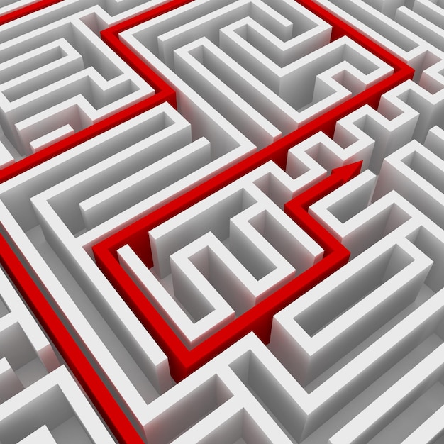 Maze and arrow