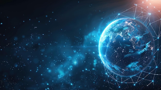 Metaverse digital world planet cyber Earth Concept general virtual money