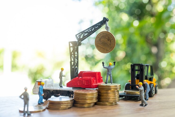 Fotoğraf miniature workers on coins