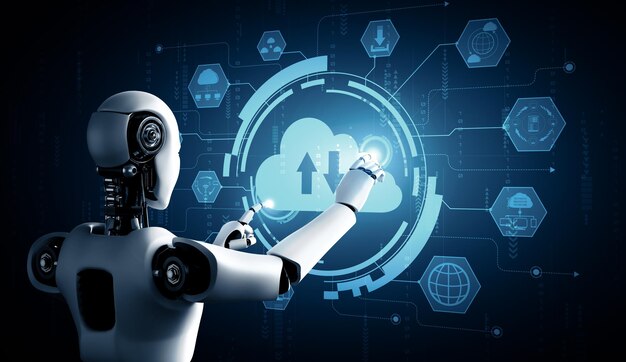 mlp ai robot using cloud computing technology to store data on online server