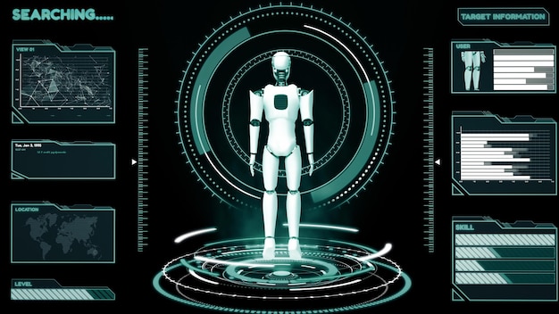 Mlp futuristic robot artificial intelligence cgi big data analytics and programming