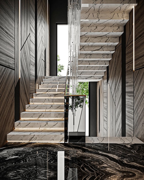 Modern classic stair design