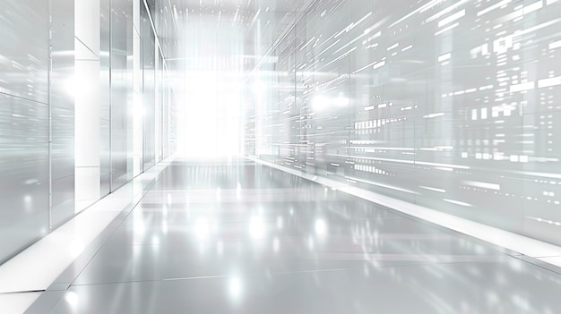 Modern White Cyberspace with Minimalistic Data Patterns