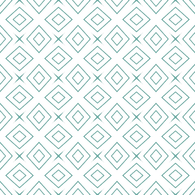 Mosaic seamless pattern Turquoise symmetrical