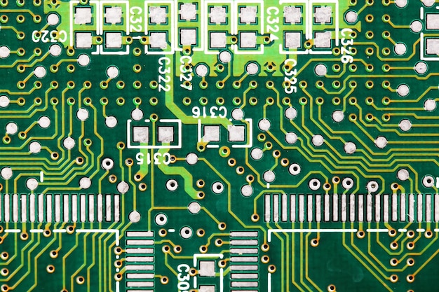 Motherboard computer closeup