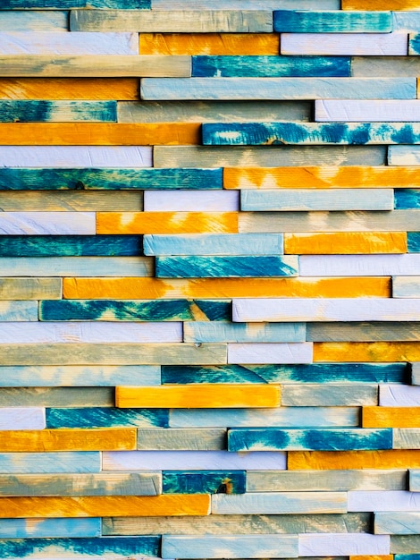 Multicolored wood plank background