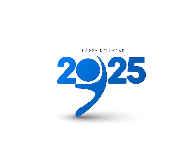 Mutlu Yeni Yıl 2025 Metin Tipografisi Design Element el ilanı banner tasarımı