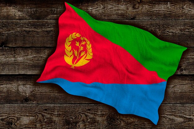 National flag of Eritrea Background with flag of Eritrea