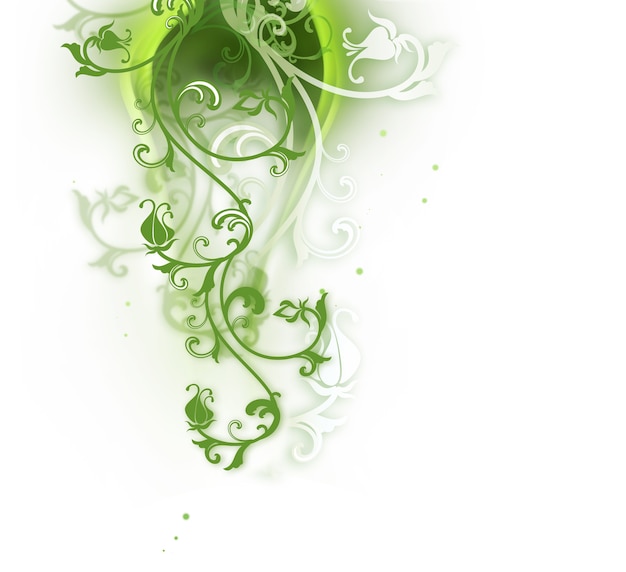 Natural abstract background with floral ornament