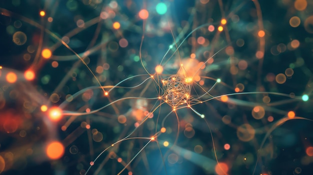 neural network artificial intelligence tech abstract background generative ai