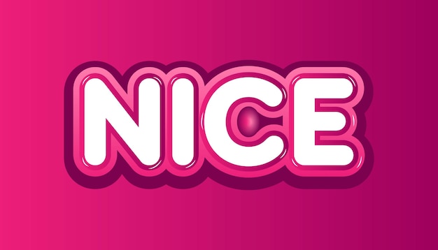 Nice Wordmark - Playful 3D Cartoon Typography