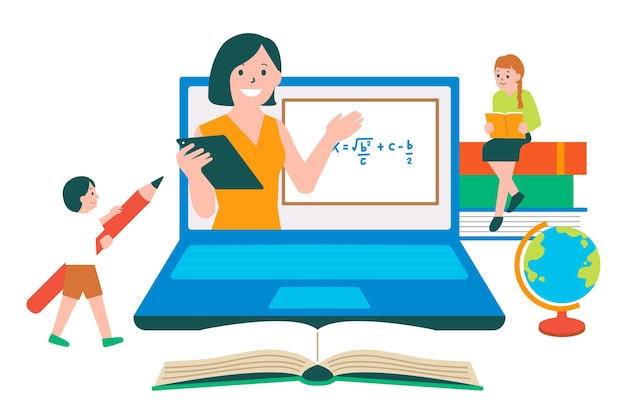 Online learning png sticker education transparent background