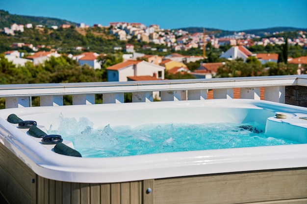 Outdoor Hot Tub on Rooftop Deck