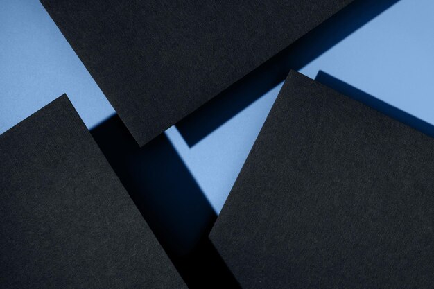 Paper for pastel overlap in pastel blue and black colors for background banner presentation template