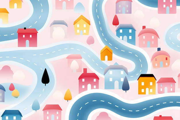 Pastel Waves in Abstract Harmony