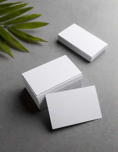 photo of white business cards template for branding identity for graphic designers presentation