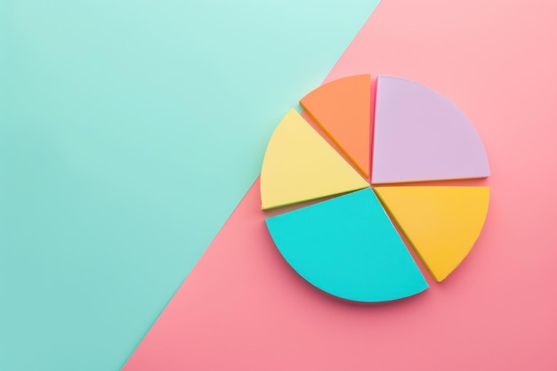 pie chart colorful graphic design concept pastel colors business analysis presentation background data visualization modern design abstract shapes marketing tools creative layout visual re