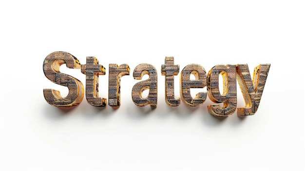 Planning and Business Tactic symbol created in 3D Typography
