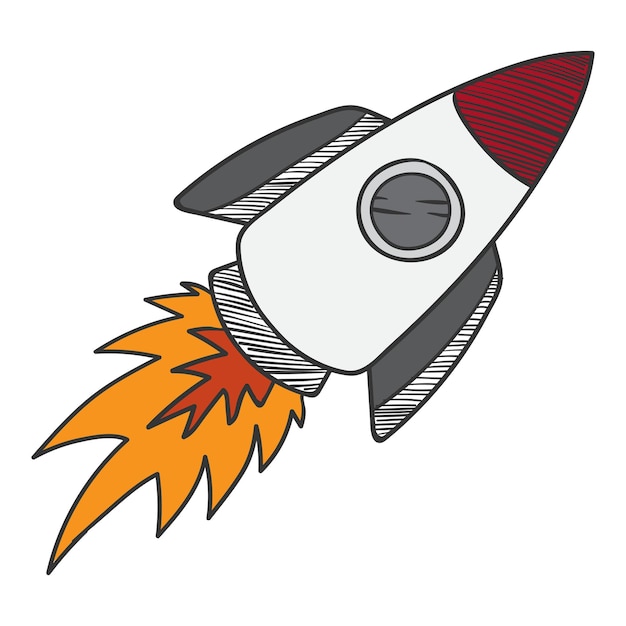 PNG doodle roket şeffaf arka plan