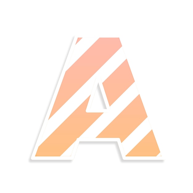 Png letter a pastel gradient