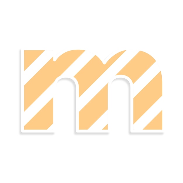 Png letter m striped font