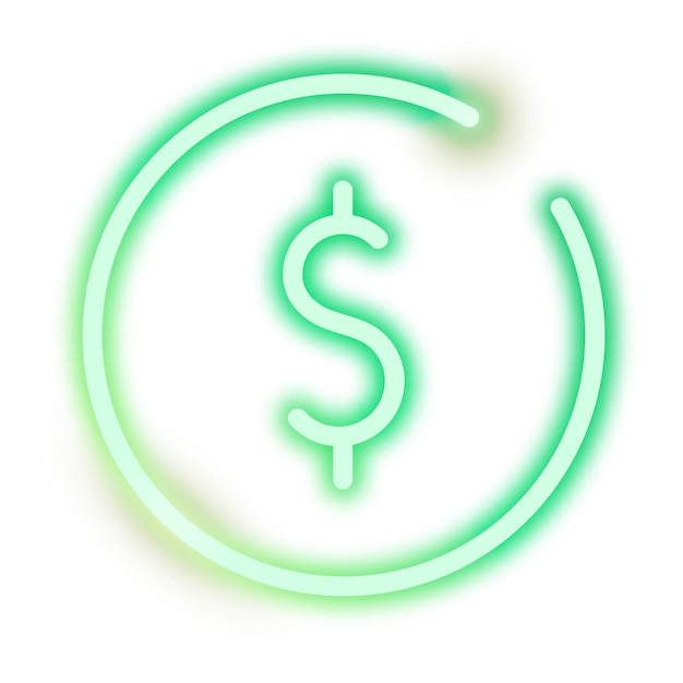 Png neon online banking icon transparent background