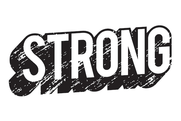 PNG strong word a motivation text transparent background