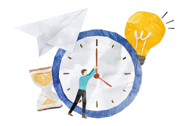 PNG Work deadline paper craft element transparent background