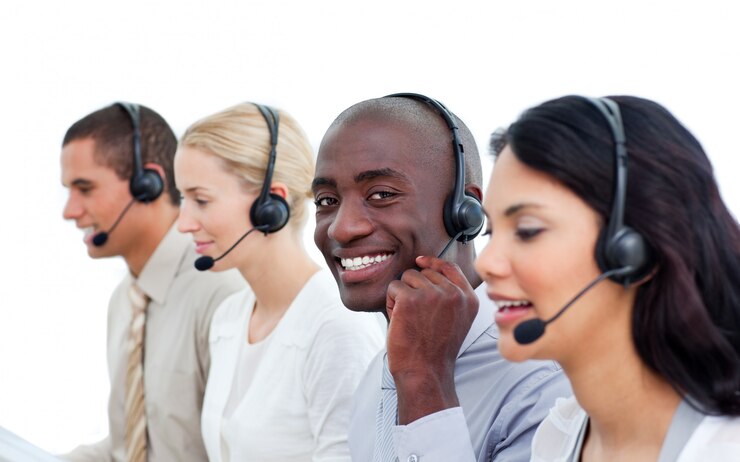 Fotoğraf portrait of a confident business team working in a office