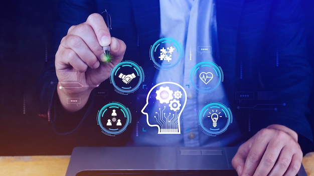 Power soft skills multi skills responsibility HR human resources concept personal attribute development Digital Personality problem solving adaptability collaboration leadership creativity