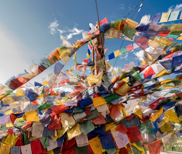 Fotoğraf prayer flags leh ladakh india