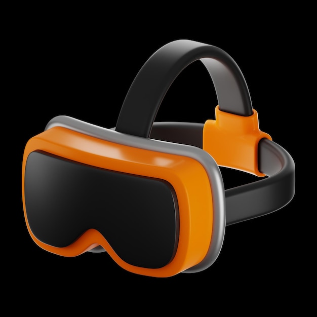 Premium technology virtual reality glasses icon 3d rendering on isolated background