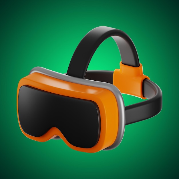 Premium technology virtual reality glasses icon 3d rendering on isolated background