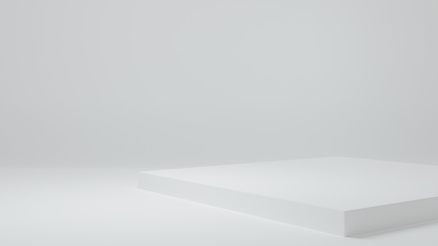product stand in white room studio scene for product minimal design3d rendering