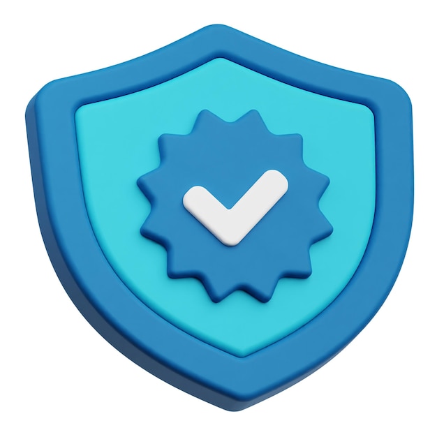 protection 3d icon isolated on the white background