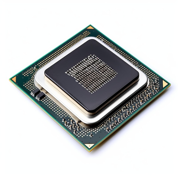 Pure Power A CPU Seamlessly Isolated on a White Background