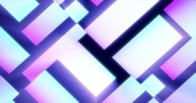 Purple patterns futuristic energy glowing from rectangles and squares background