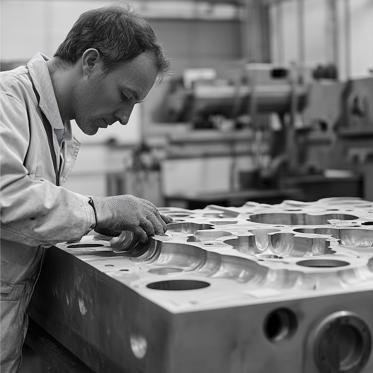 Fotoğraf quality control during the casting and molding of industrial parts