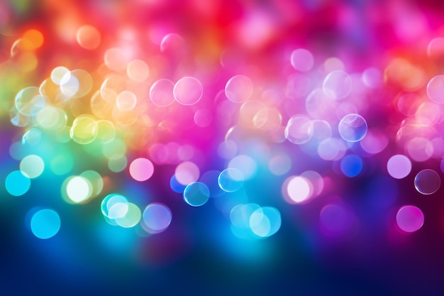Rainbow Colorful Bokeh Background Rainbow Bokeh Wallpaper Rainbow Bokeh Light Background Multicolor Bokeh Light Background Blur Background AI Generative