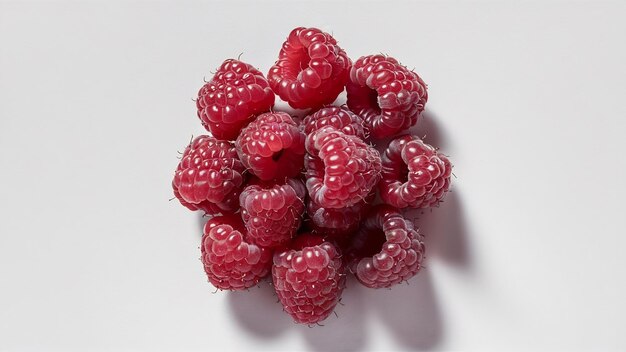 Raspberry collection isolated on white background with clipping path