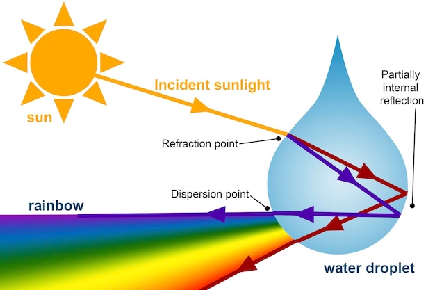 Reason behind the rainbow in the sky