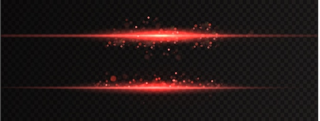 Red line light effect Golden glowing neon lines The blue glow of dust and glare Flash of light