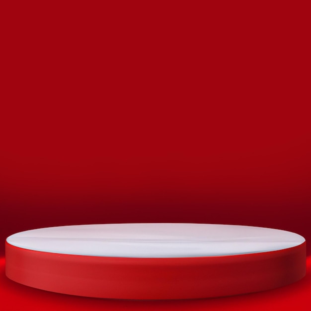 red podium for product
