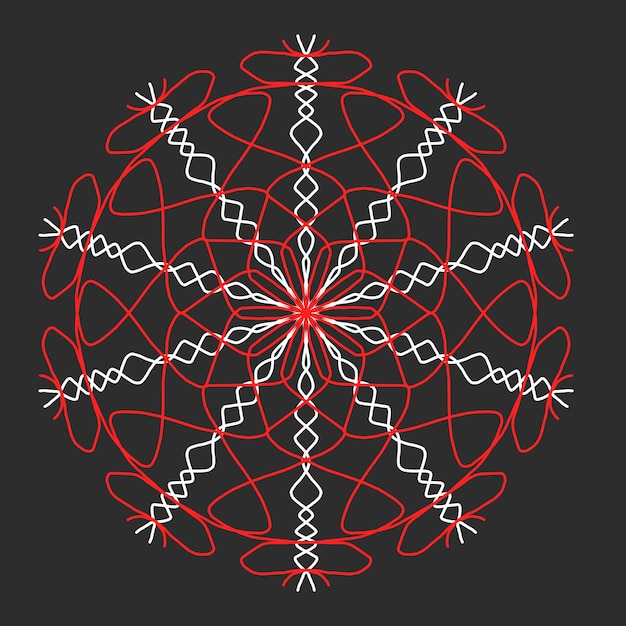 Red snowflakes on a gray background Seamless pattern of snowflakes Christmas background Happy New Year