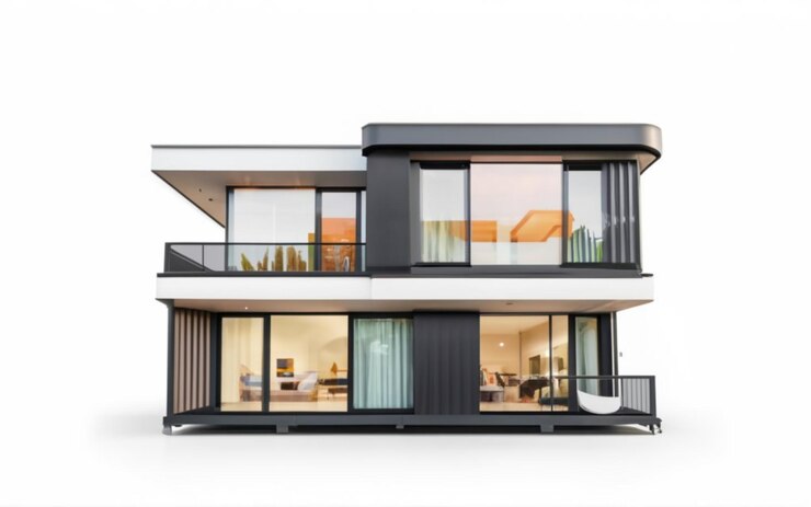 Remember that the key to a successful container concept house isolated on white background