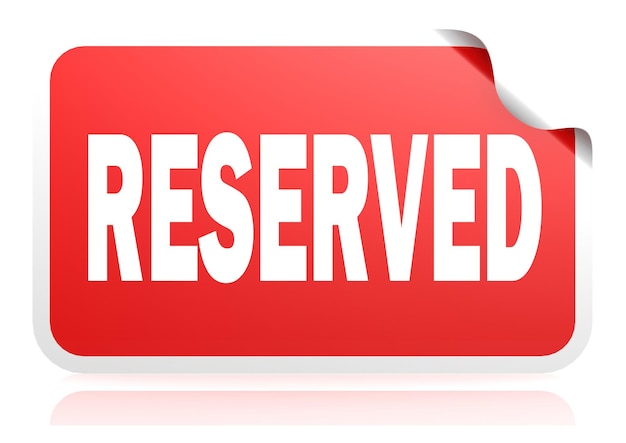 Reserved red square banner